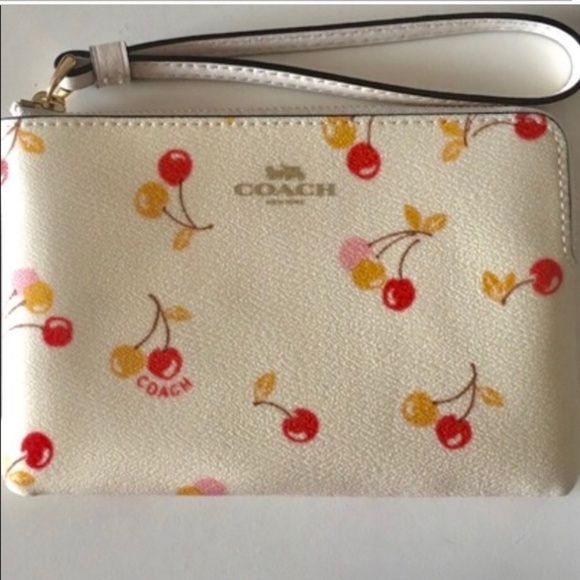 COACH Cherry Corner Zip Wristlet Wallet - Picture 4 of 4